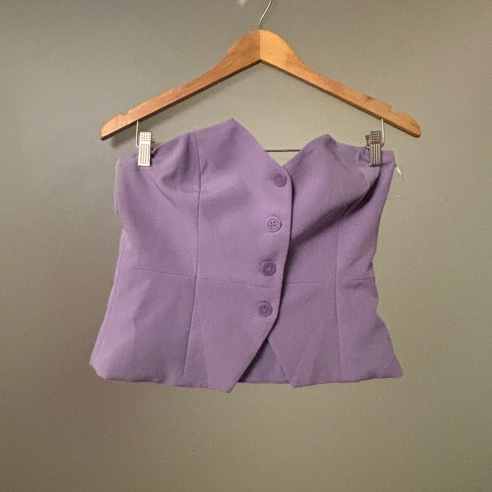 Dynamite Purple Button-Up Top